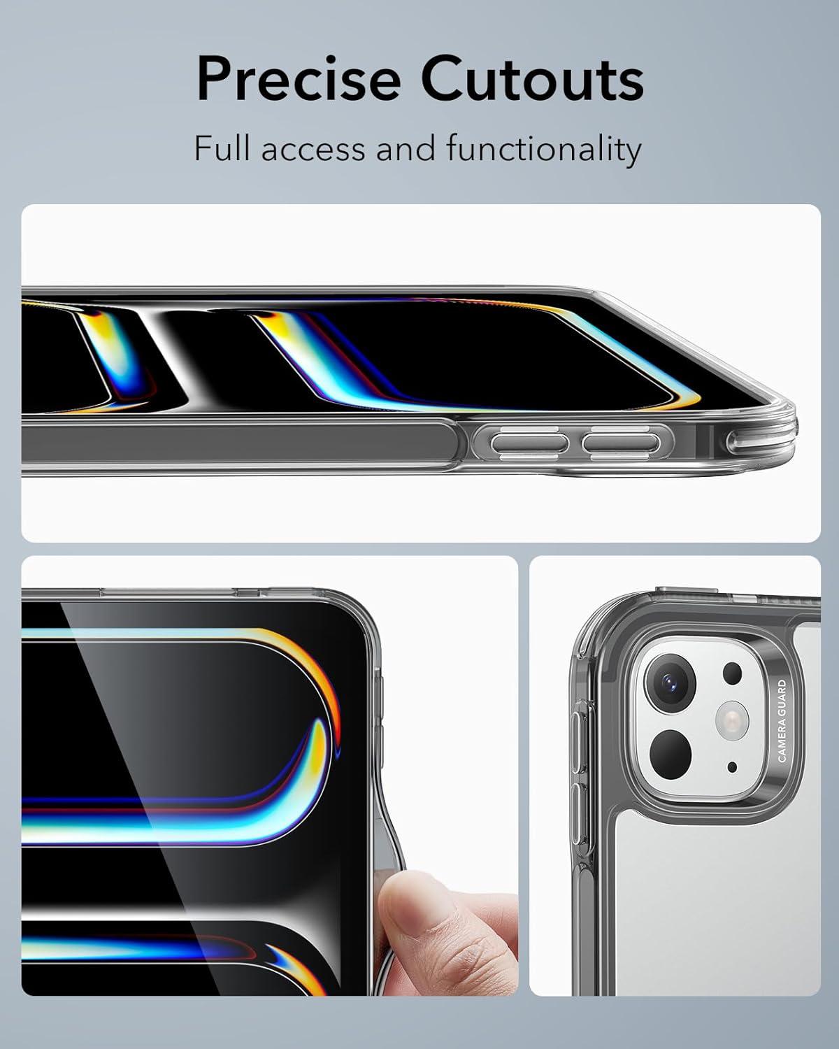 imageESR for iPad Pro 129 Case 129 inch iPad Pro case 20222021 6th5th Generation Thin and Lightweight Yellowing Resistant Hard Back Supports Pencil 2 Classic Series ClearClear Black