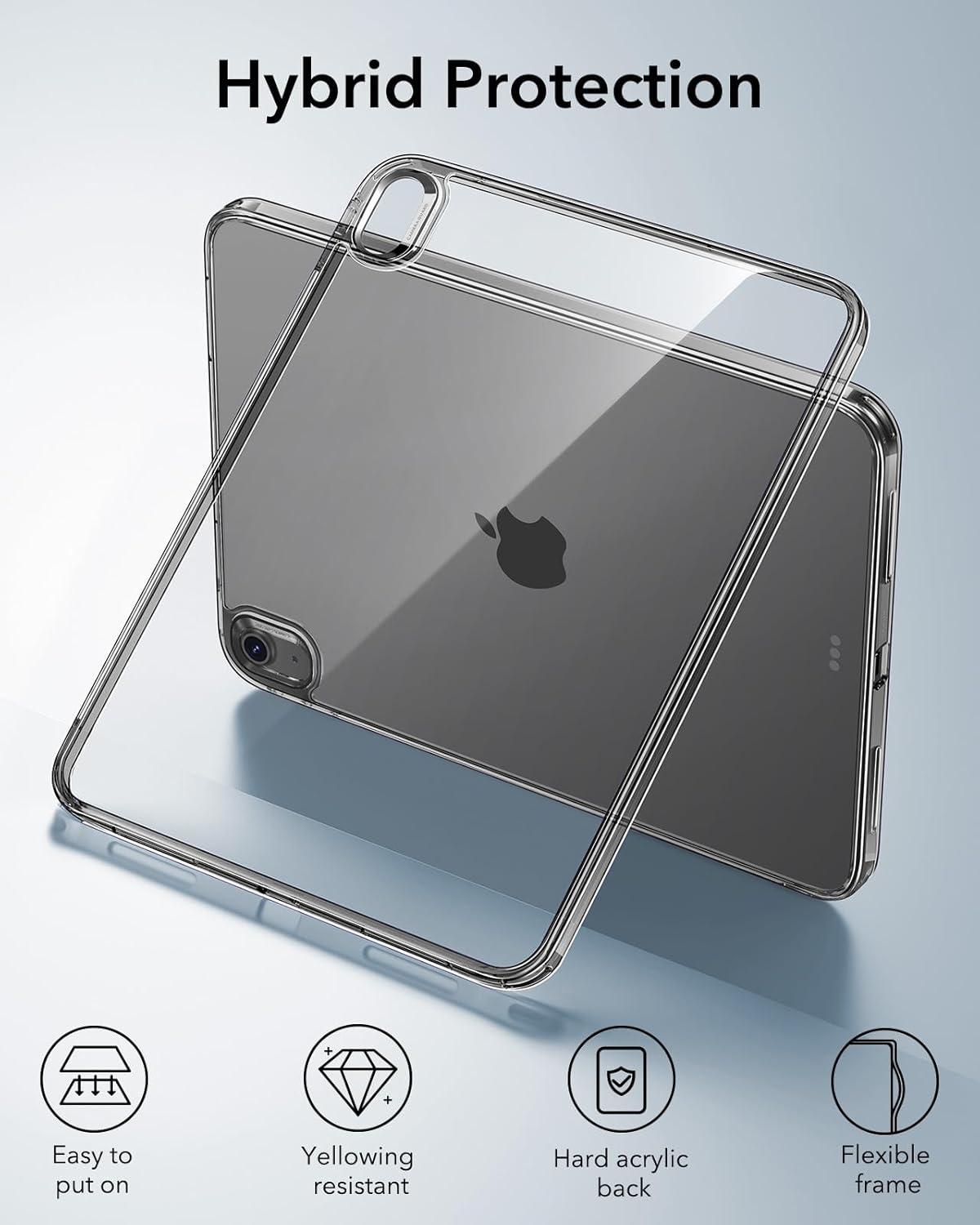 imageESR for iPad Pro 129 Case 129 inch iPad Pro case 20222021 6th5th Generation Thin and Lightweight Yellowing Resistant Hard Back Supports Pencil 2 Classic Series ClearBlack Clear