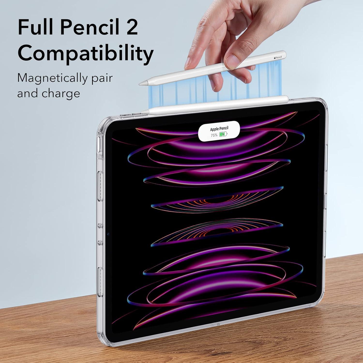 imageESR for iPad Pro 129 Case 129 inch iPad Pro case 20222021 6th5th Generation Thin and Lightweight Yellowing Resistant Hard Back Supports Pencil 2 Classic Series ClearClear