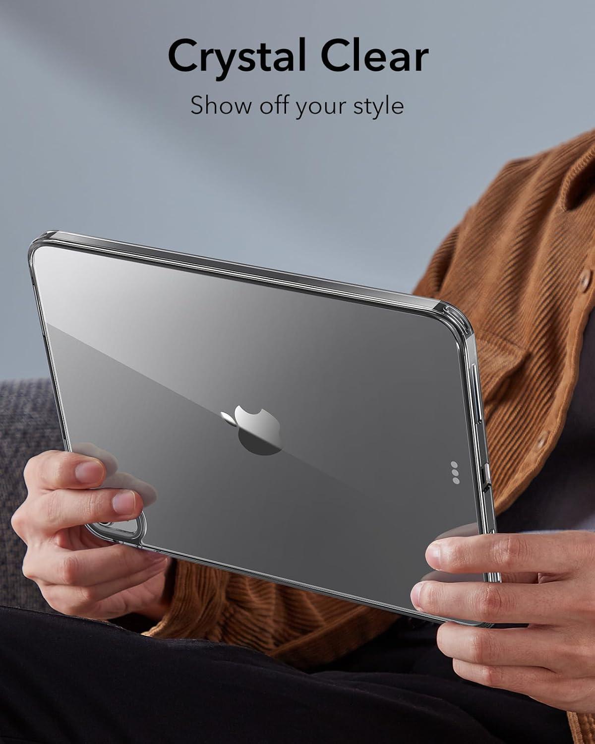 imageESR for iPad Pro 129 Case 129 inch iPad Pro case 20222021 6th5th Generation Thin and Lightweight Yellowing Resistant Hard Back Supports Pencil 2 Classic Series ClearBlack Clear