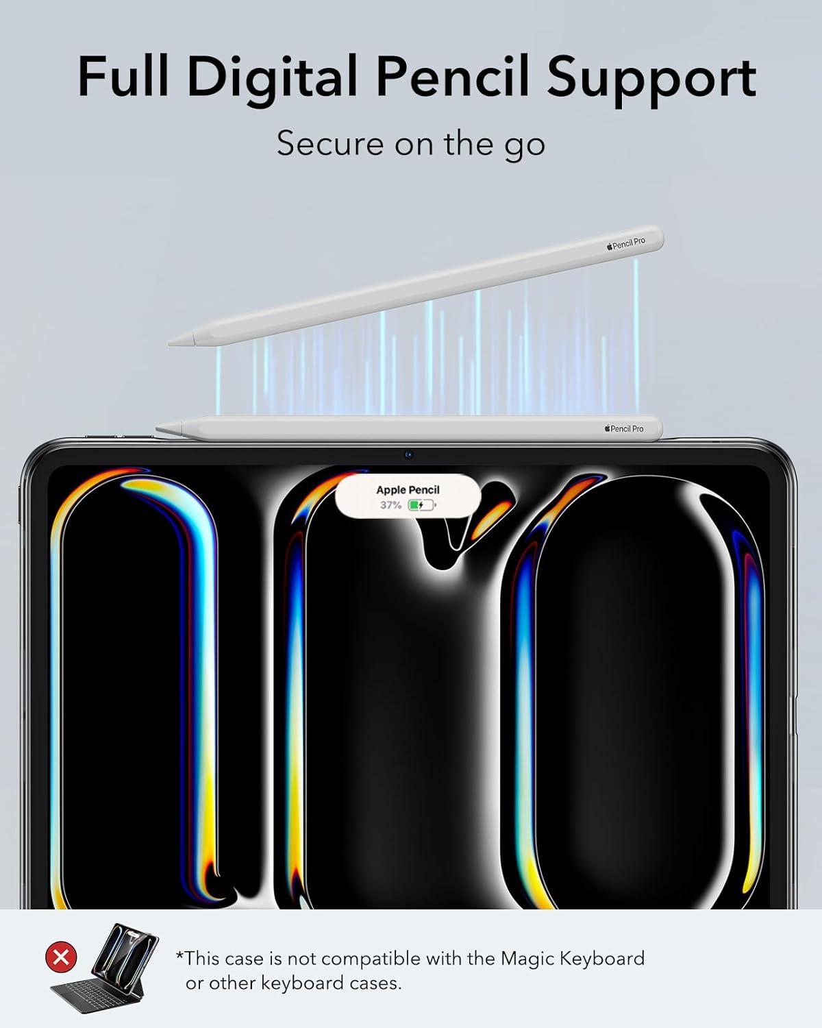 imageESR for iPad Pro 129 Case 129 inch iPad Pro case 20222021 6th5th Generation Thin and Lightweight Yellowing Resistant Hard Back Supports Pencil 2 Classic Series ClearClear Shimmer