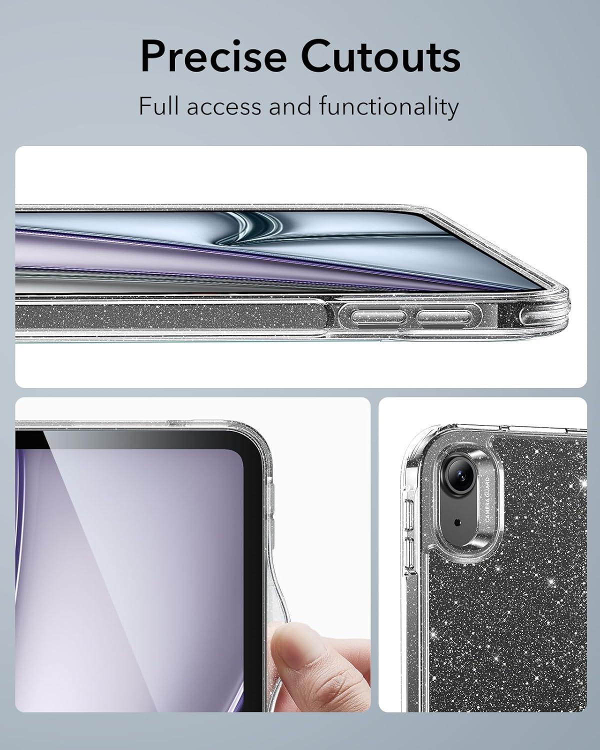 imageESR for iPad Pro 129 Case 129 inch iPad Pro case 20222021 6th5th Generation Thin and Lightweight Yellowing Resistant Hard Back Supports Pencil 2 Classic Series ClearClear Shimmer