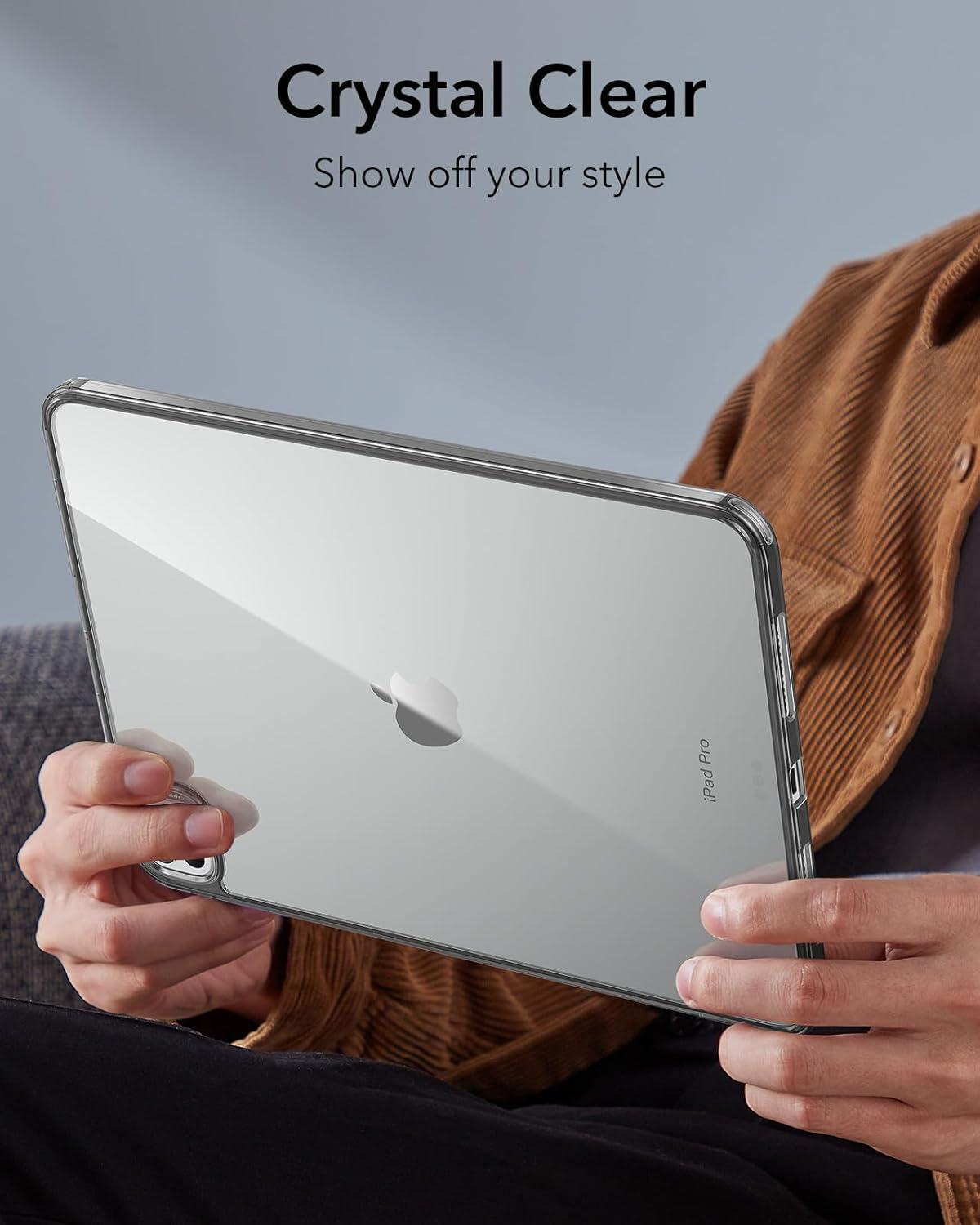 imageESR for iPad Pro 129 Case 129 inch iPad Pro case 20222021 6th5th Generation Thin and Lightweight Yellowing Resistant Hard Back Supports Pencil 2 Classic Series ClearClear Black