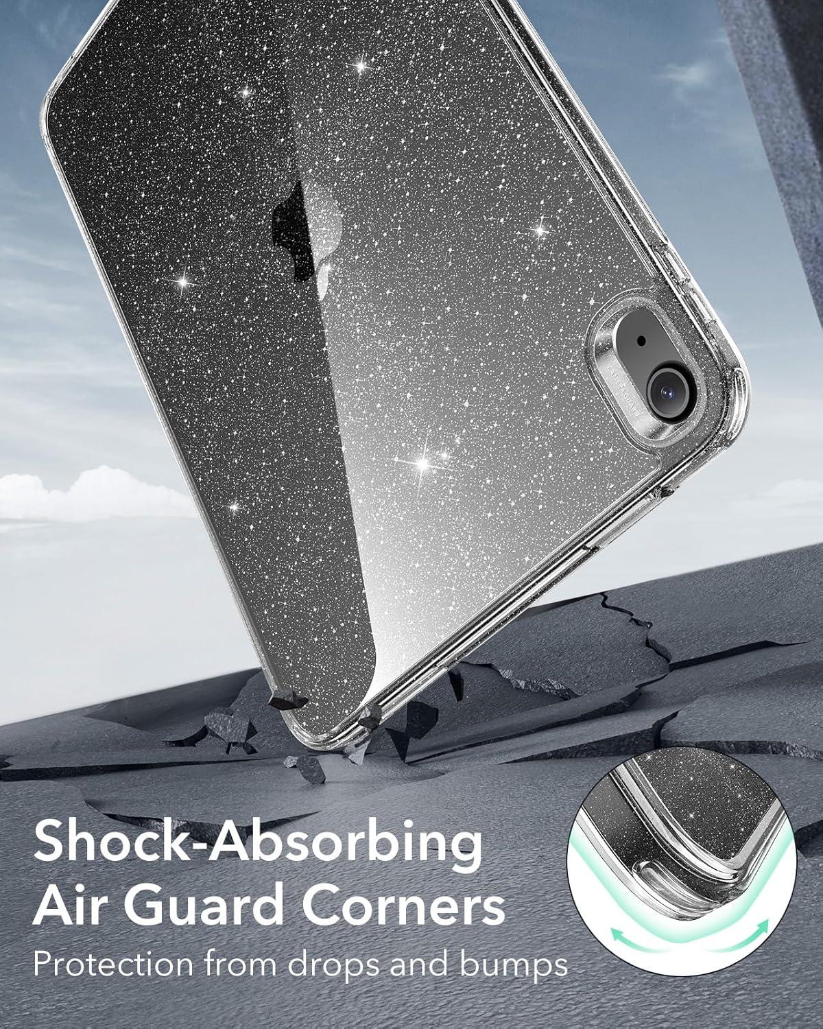 imageESR for iPad Pro 129 Case 129 inch iPad Pro case 20222021 6th5th Generation Thin and Lightweight Yellowing Resistant Hard Back Supports Pencil 2 Classic Series ClearClear Shimmer