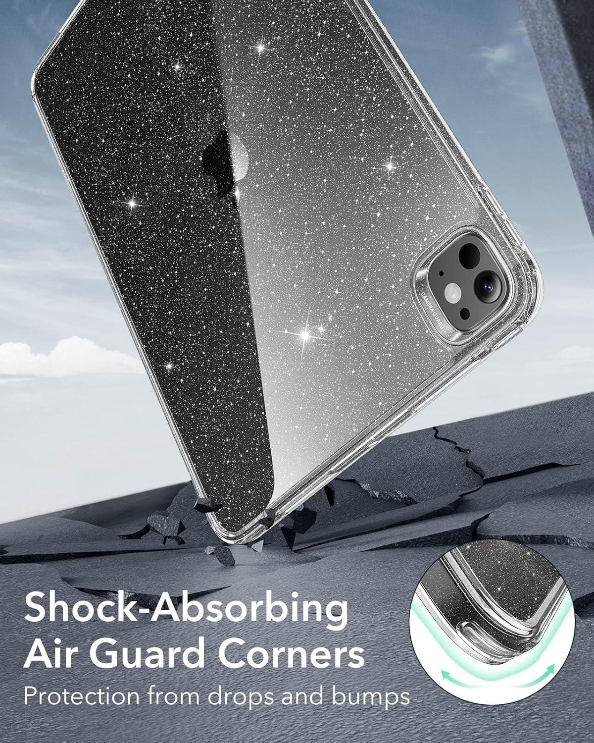 imageESR for iPad Pro 129 Case 129 inch iPad Pro case 20222021 6th5th Generation Thin and Lightweight Yellowing Resistant Hard Back Supports Pencil 2 Classic Series ClearClear Shimmer