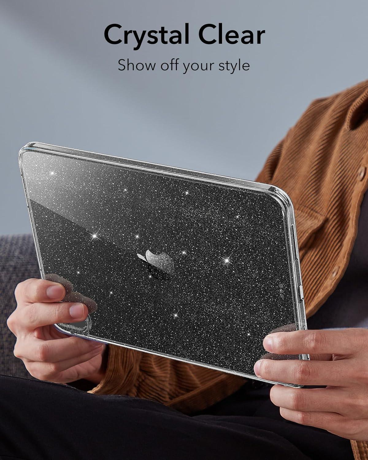 imageESR for iPad Pro 129 Case 129 inch iPad Pro case 20222021 6th5th Generation Thin and Lightweight Yellowing Resistant Hard Back Supports Pencil 2 Classic Series ClearClear Shimmer