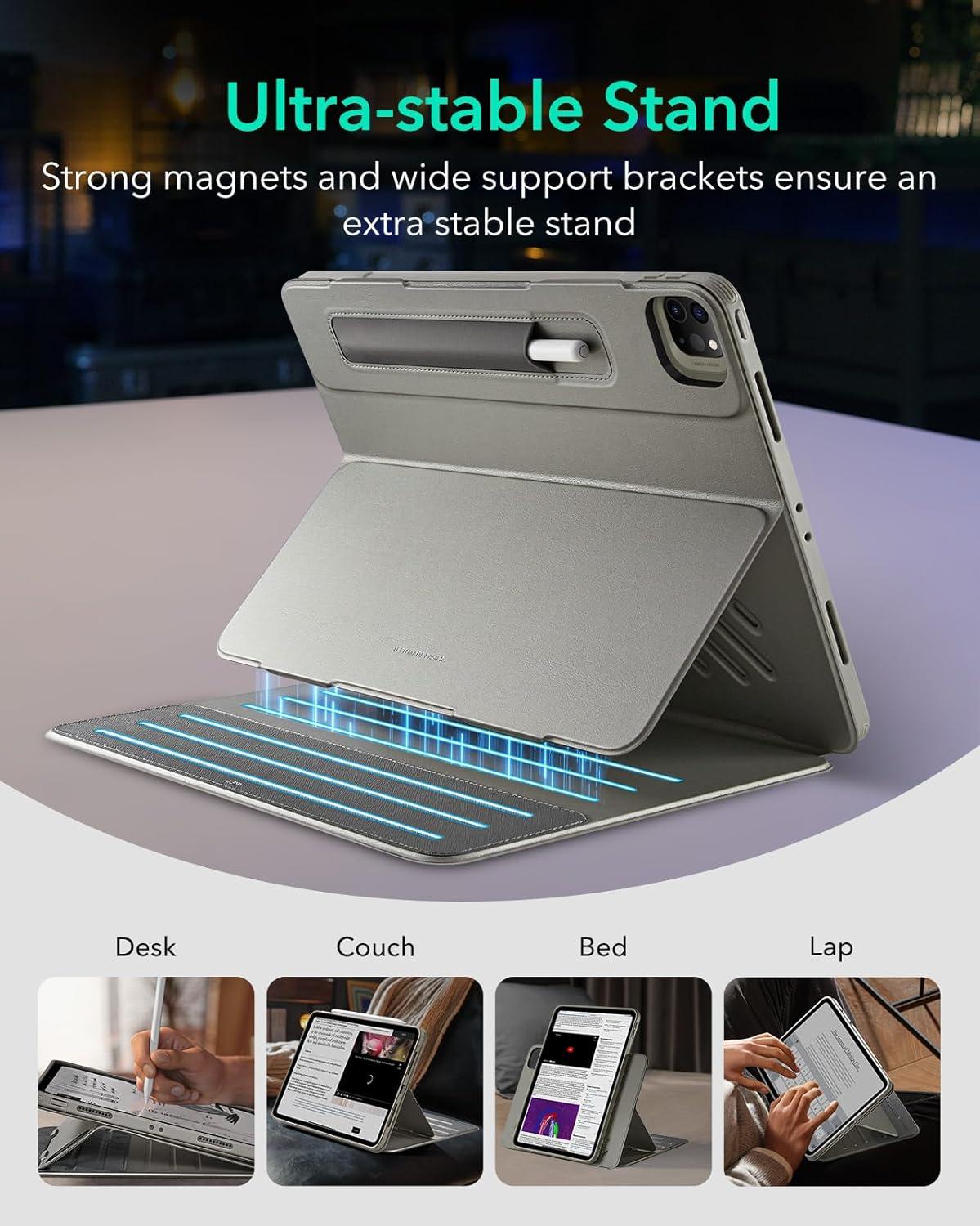 imageESR for iPad Pro 129 Case 6th5th Generation 20222021 Removable Magnetic Cover Adjustable PortraitLandscape Stand with Raised Display View 9 Standing Angles Shift Series BlackTitanium