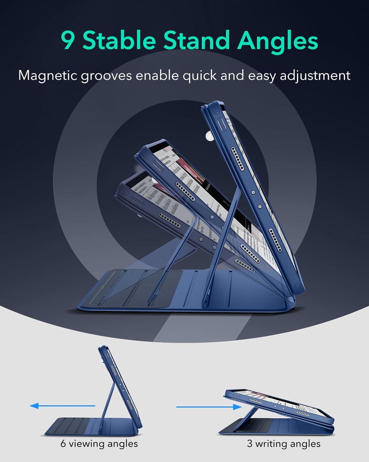 imageESR for iPad Pro 129 Case 6th5th Generation 20222021 Removable Magnetic Cover Adjustable PortraitLandscape Stand with Raised Display View 9 Standing Angles Shift Series BlackBlue