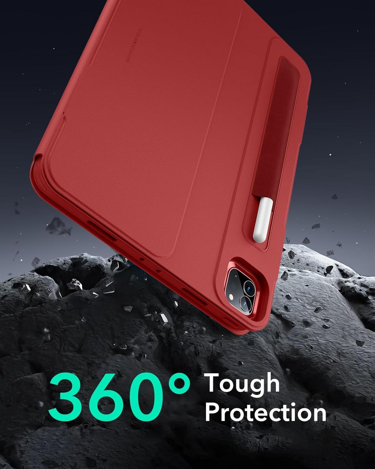 imageESR for iPad Pro 129 Case 6th5th Generation 20222021 Removable Magnetic Cover Adjustable PortraitLandscape Stand with Raised Display View 9 Standing Angles Shift Series BlackRed