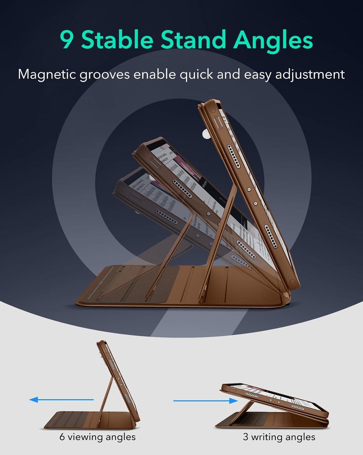 imageESR for iPad Pro 129 Case 6th5th Generation 20222021 Removable Magnetic Cover Adjustable PortraitLandscape Stand with Raised Display View 9 Standing Angles Shift Series BlackBrown