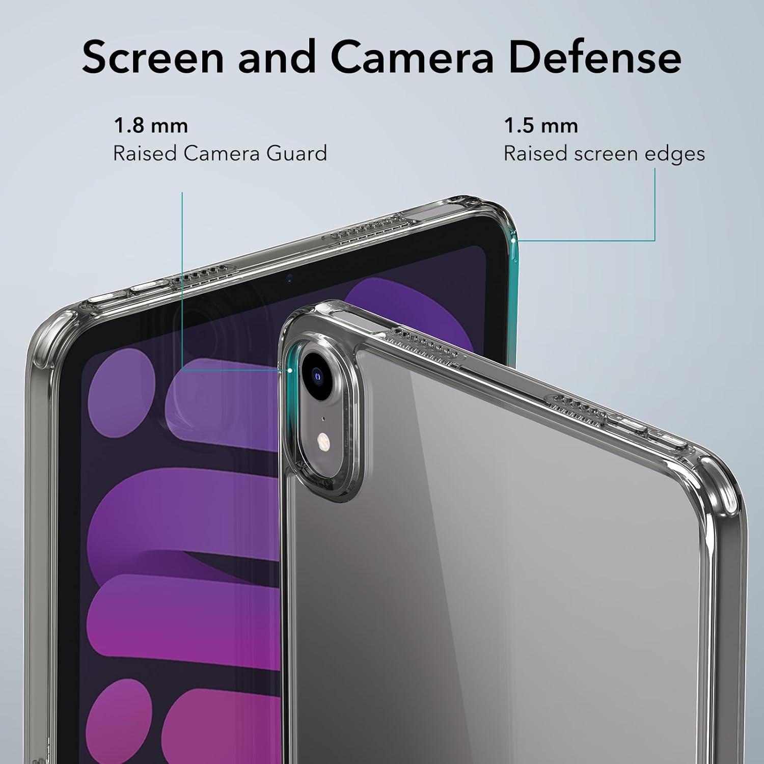 imageESR for iPad mini 7 A17 Pro Case iPad mini 7th6th Generation Case with Stand20242021 3 Stand Modes Slim and Light Drop Safe Supports Pencil Pro amp Pencil USBC Boost Kickstand Cover ClearBlack Clear