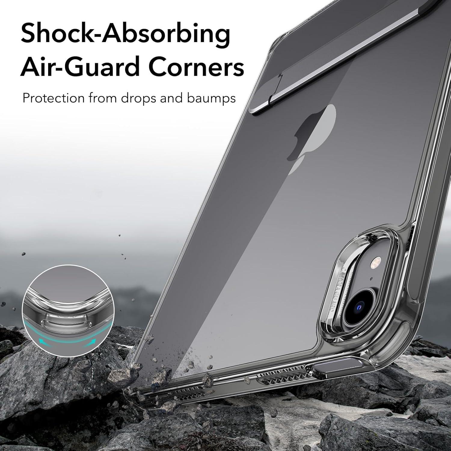 imageESR for iPad mini 7 A17 Pro Case iPad mini 7th6th Generation Case with Stand20242021 3 Stand Modes Slim and Light Drop Safe Supports Pencil Pro amp Pencil USBC Boost Kickstand Cover ClearBlack Clear