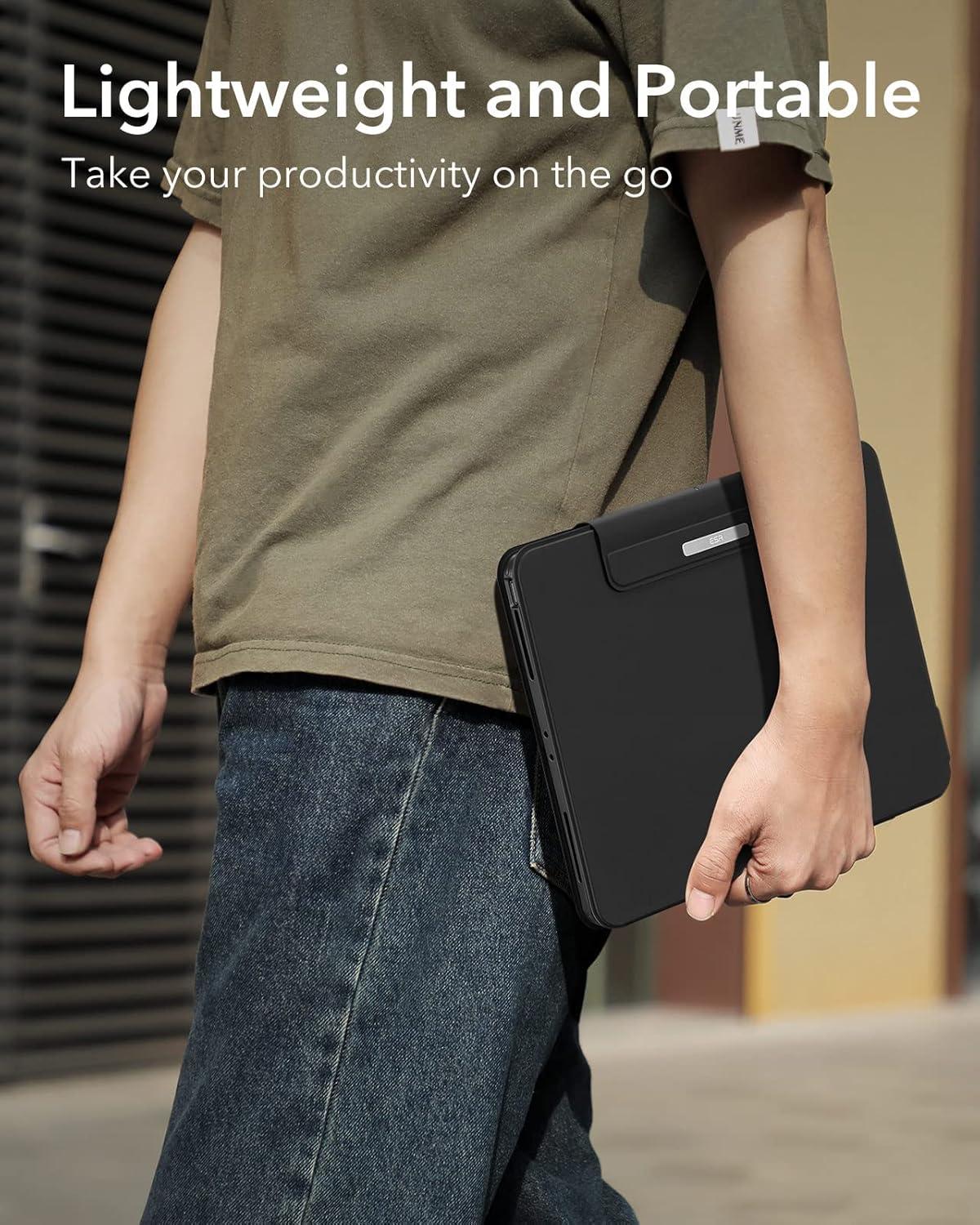 imageESR iPad Keyboard Case for iPad Pro 129 inch 3rd 4th 5th 6th GenerationMagnetic Detachable 129 inch ipad Pro Case with Keyboard Adjustable PortraitLandscape Mode Light and Portable Black