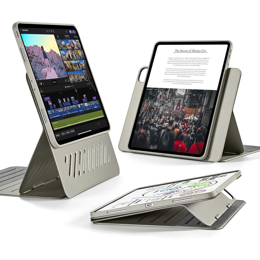 imageESR for iPad Pro 129 Case 6th5th Generation 20222021 Removable Magnetic Cover Adjustable PortraitLandscape Stand with Raised Display View 9 Standing Angles Shift Series BlackTitanium