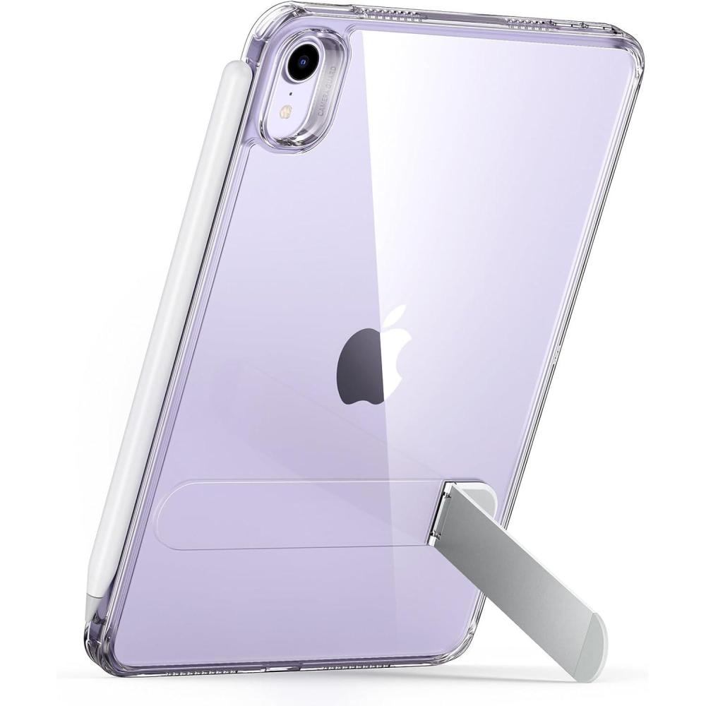 imageESR for iPad mini 7 A17 Pro Case iPad mini 7th6th Generation Case with Stand20242021 3 Stand Modes Slim and Light Drop Safe Supports Pencil Pro amp Pencil USBC Boost Kickstand Cover ClearClear