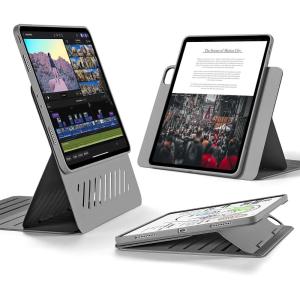 ESR for iPad Pro 12.9 Case (6th/5th Generation, 2022/2021), Removable Magnetic Cover, Adjustable Portrait/Landscape Stand with Raised Display View, 9 Standing Angles, Shift Series, Black(Grey)