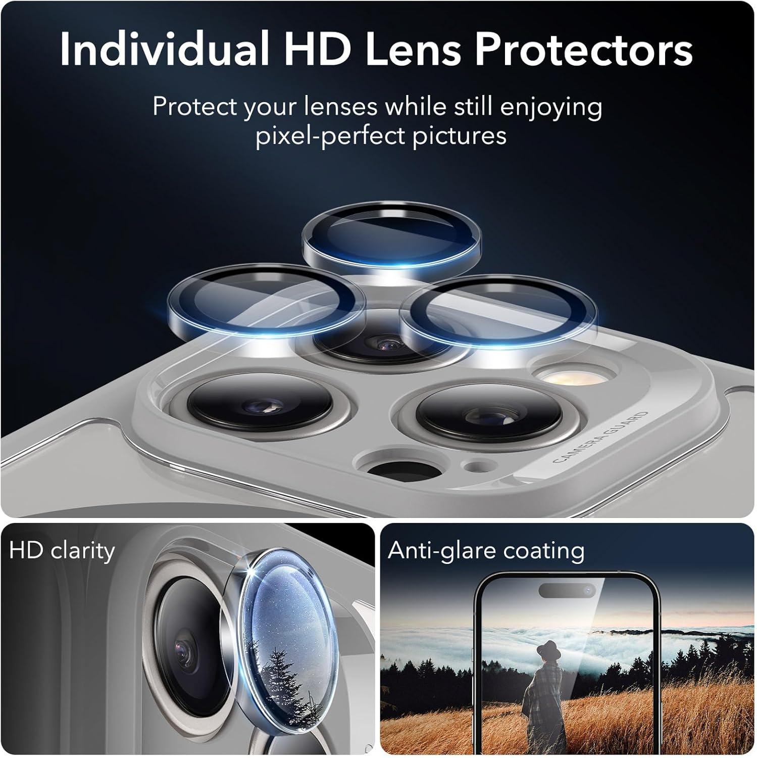 imageESR for iPhone 14 Pro Max Case Compatible with MagSafe FullBody MilitaryGrade Drop Proof Case for iPhone 14 Pro Max with Builtin 9H Tempered Glass Screen Protector Clear BlackClear Grey