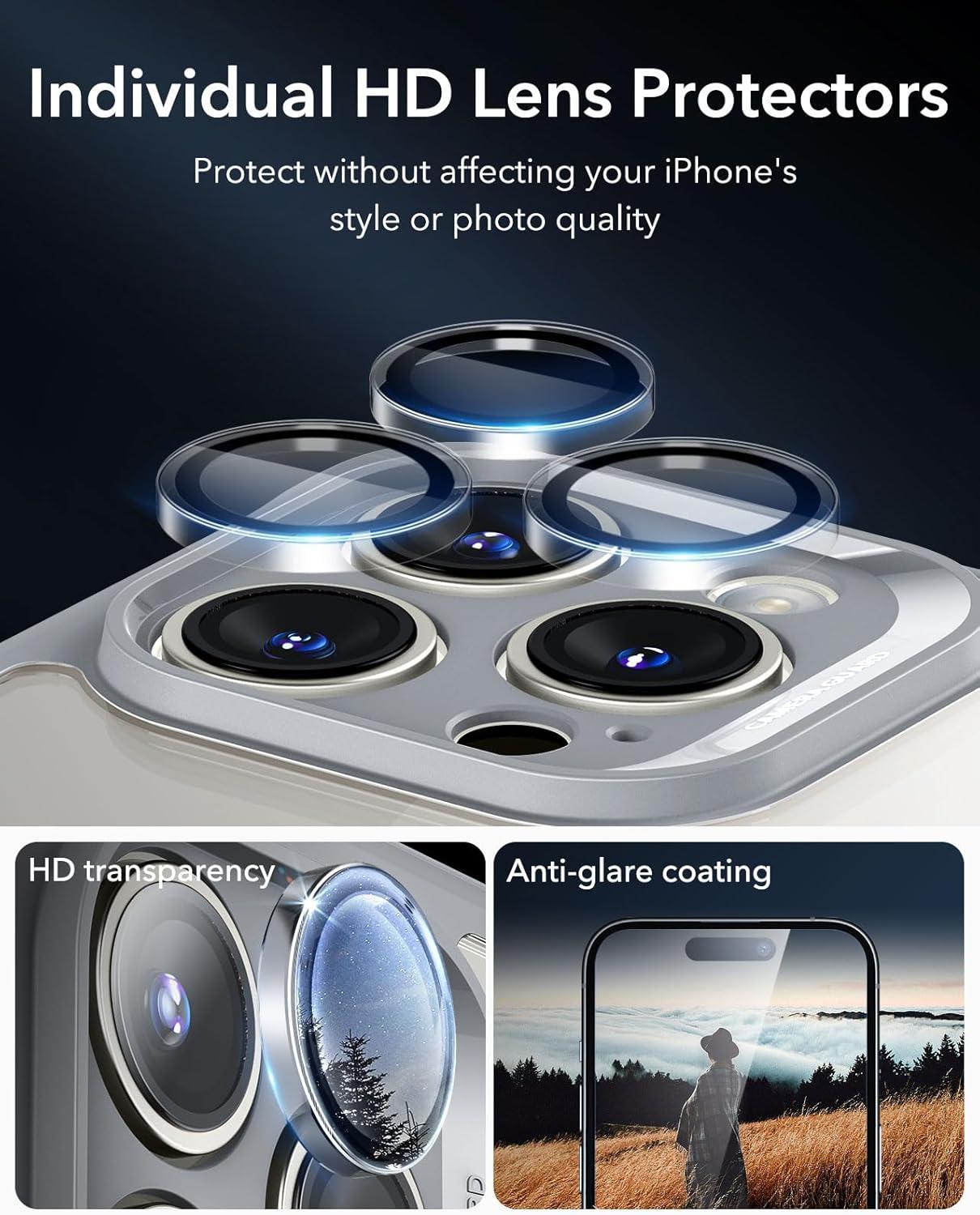 imageESR for iPhone 14 Pro Max Case Compatible with MagSafe FullBody MilitaryGrade Drop Proof Case for iPhone 14 Pro Max with Builtin 9H Tempered Glass Screen Protector Clear BlackClear Grey