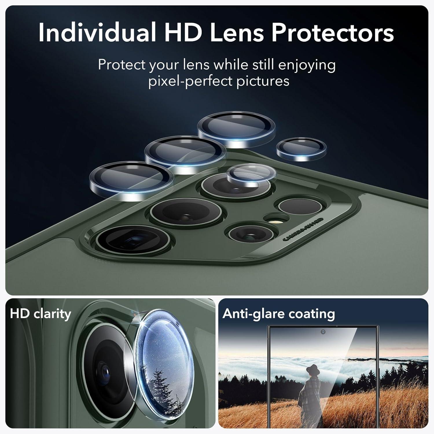 imageESR for Samsung Galaxy S22 Ultra Phone Case 3 Stand Modes Kickstand for S22 Ultra Cover MilitaryGrade Drop Protection Slim Fit Boost Series Case ClearArmorFrosted Green