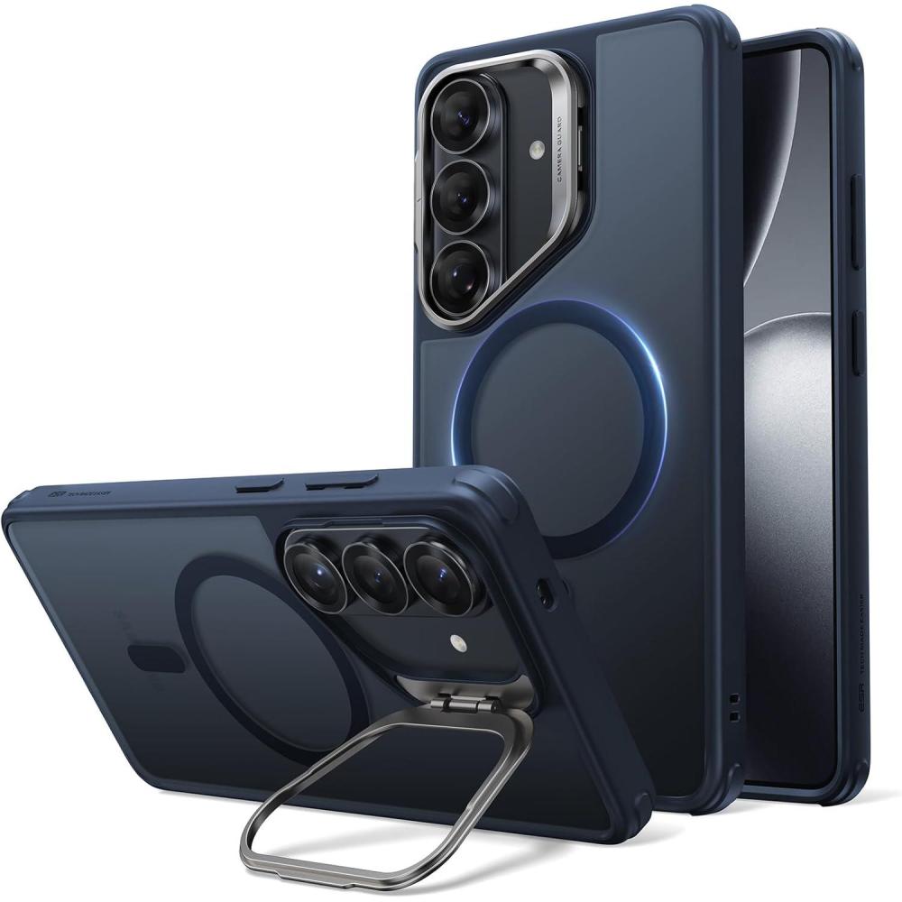 imageESR for Galaxy 2026 Phone Case with Stash Stand Compatible with MagSafe MilitaryGrade Protection Magnetic Case for Galaxy 2026 Ultra ScratchResistant Back Cover ClearFrosted Blue