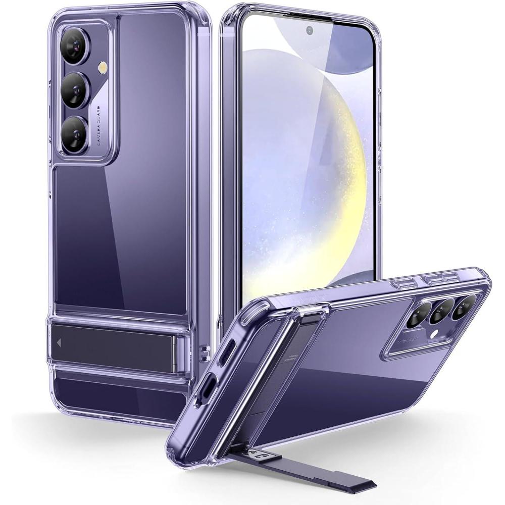 imageESR for Samsung Galaxy S22 Ultra Phone Case 3 Stand Modes Kickstand for S22 Ultra Cover MilitaryGrade Drop Protection Slim Fit Boost Series Case ClearBoostClearPurple