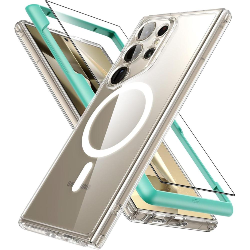 imageESR for Samsung S24 Ultra Case Compatible with MagSafe Magnetic Case for Samsung Galaxy S24 Ultra MilitaryGrade Protection Yellowing Resistant Classic Series Clear Black  Yellowing Resistant Classic SeriesClear Set