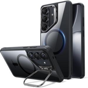 ESR for Galaxy 2026 Phone Case with Stash Stand, Compatible with MagSafe, Military-Grade Protection, Magnetic Case for Galaxy 2026 Ultra, Scratch-Resistant Back Cover, Clear(Clear Black)