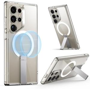 ESR for Samsung Galaxy S22 Ultra Phone Case, 3 Stand Modes Kickstand for S22 Ultra Cover, Military-Grade Drop Protection, Slim Fit, Boost Series Case, Clear(Magsafe Boost-Clear)