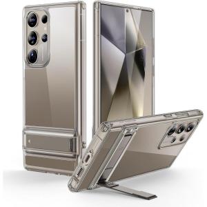 ESR for Samsung Galaxy S22 Ultra Phone Case, 3 Stand Modes Kickstand for S22 Ultra Cover, Military-Grade Drop Protection, Slim Fit, Boost Series Case, Clear(Boost-ClearGrey)