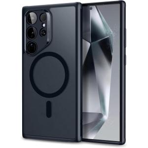 ESR for Samsung S24 Ultra Case, Compatible with MagSafe, Magnetic Case for Samsung Galaxy S24 Ultra, Military-Grade Protection, Yellowing Resistant, Classic Series, Clear Black | Yellowing Resistant, Classic Series(Frosted Black)