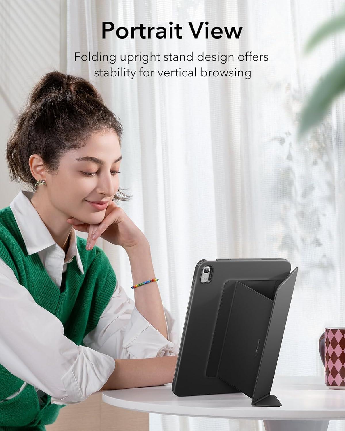 imageESR for iPad A16 Case iPad 11th10th Generation Case 20252022 Vertical Stand Cover Multi Stand Angles UltraStable Cover Flip Series BlackBlack