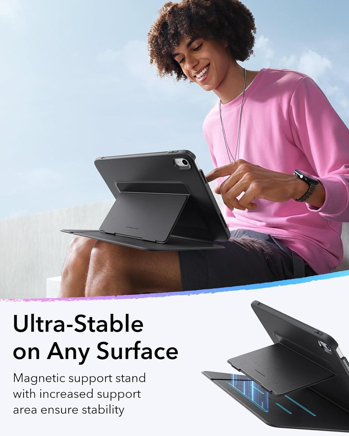 imageESR for iPad A16 Case iPad 11th10th Generation Case 20252022 Vertical Stand Cover Multi Stand Angles UltraStable Cover Flip Series BlackBlack