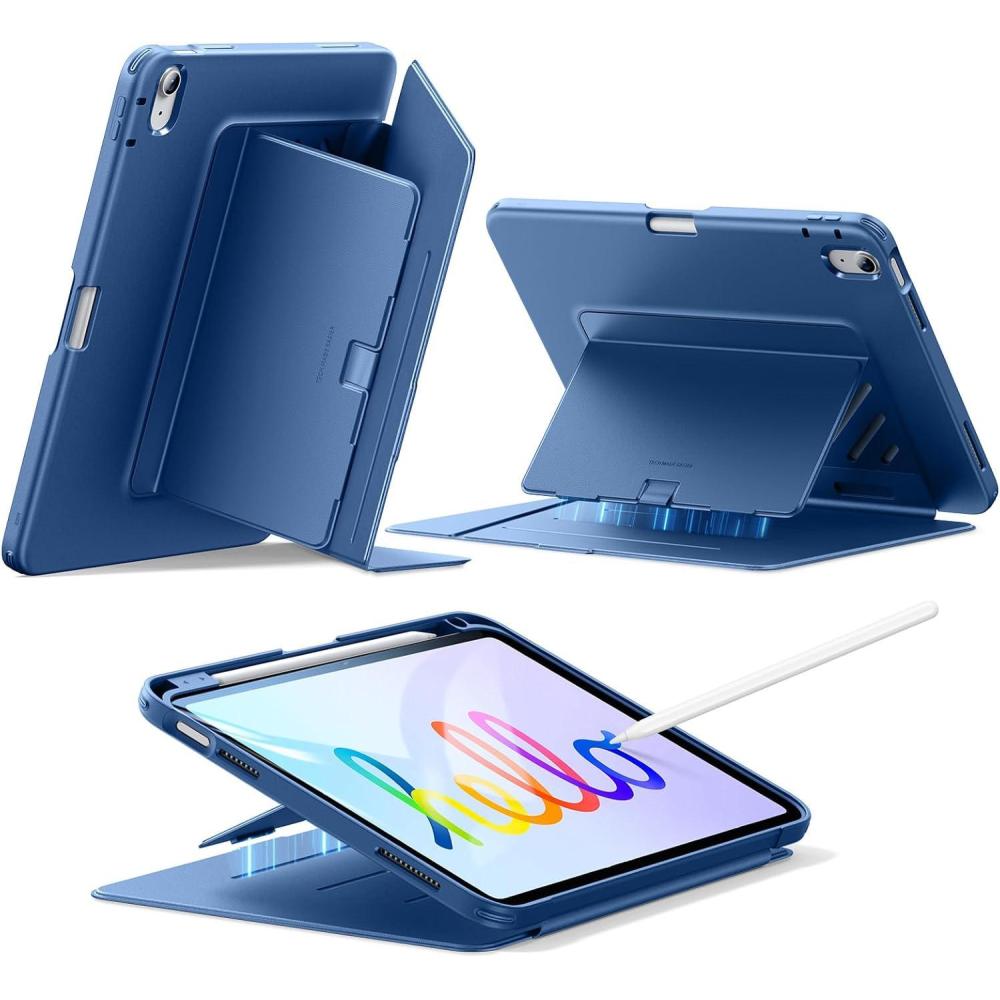 imageESR for iPad A16 Case iPad 11th10th Generation Case 20252022 Vertical Stand Cover Multi Stand Angles UltraStable Cover with Pencil Holder Flip Series Black  20252022 Multi Stand Angles UltraStable Cover with Pencil Holder BlackBlue