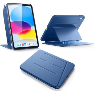 ESR for iPad A16 Case, iPad 11th/10th Generation Case (2025/2022), Vertical Stand Cover, Multi Stand Angles, Ultra-Stable Cover, Flip Series, Black(Blue)