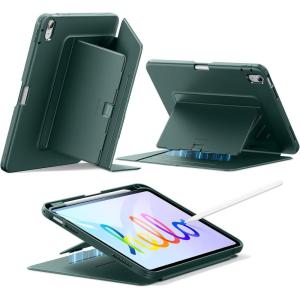 ESR for iPad A16 Case, iPad 11th/10th Generation Case (2025/2022), Vertical Stand Cover, Multi Stand Angles, Ultra-Stable Cover with Pencil Holder, Flip Series, Black | (2025/2022), Multi Stand Angles, Ultra-Stable Cover, with Pencil Holder, Black(Green)