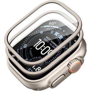 ESR Armorite Screen Protector for Apple Watch Ultra 3 2025 /Ultra 2 /Ultra (49 mm), Military Grade Protection, Tempered Glass Film with Aluminum Alloy Frame, Anti-Scratch, 2 Pack, Orange(Titanium)