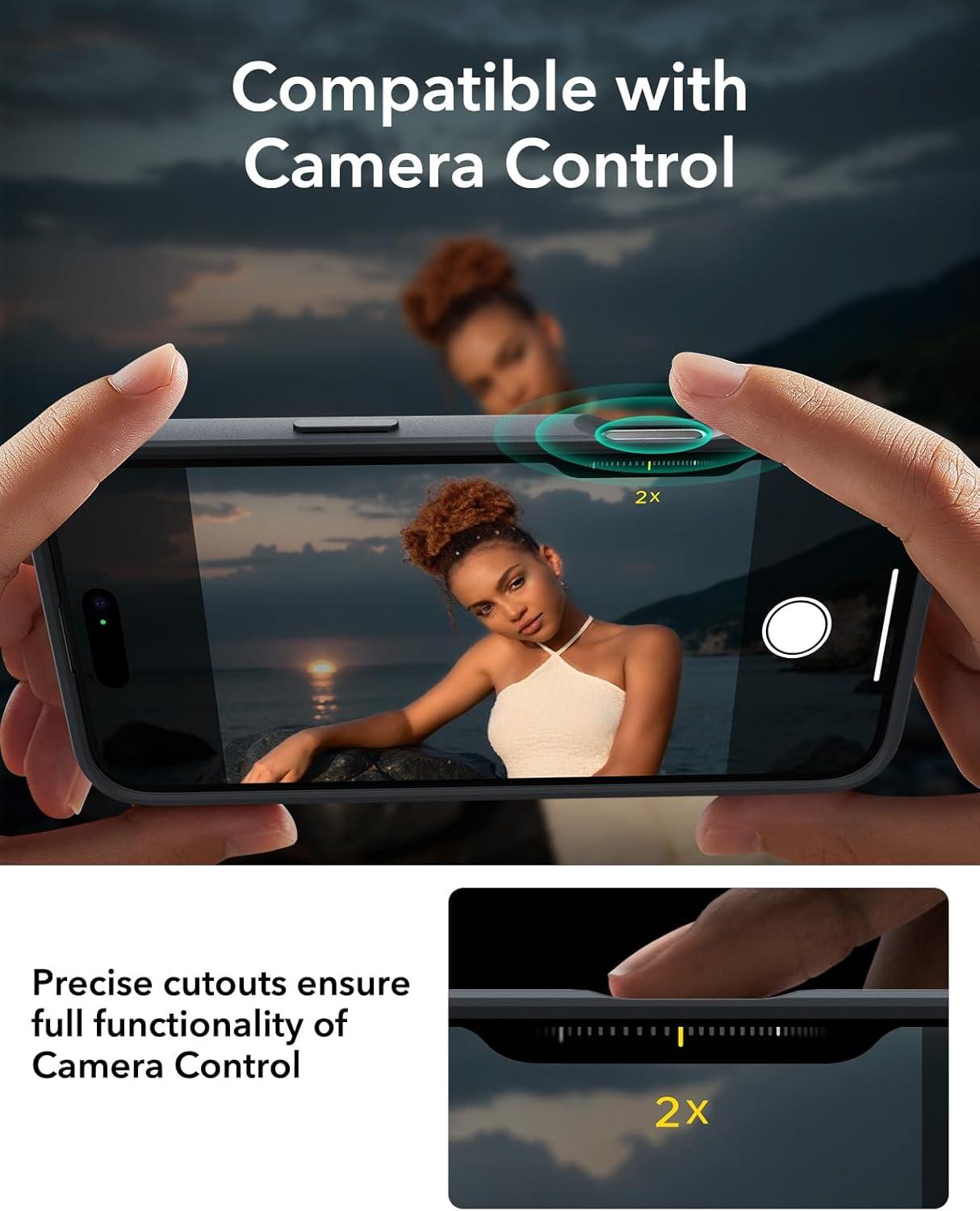 imageESR for iPhone 16 Plus Case 4 in 1 Set Translucent Matte Case Compatible with MagSafe MilitaryGrade Protection Classic SeriesFrosted BlueFrosted Black Set