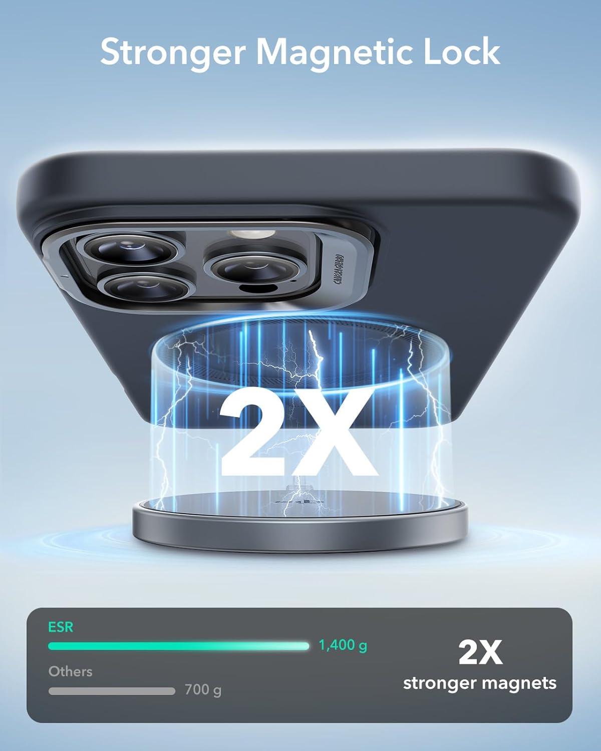 imageESR for iPhone 16 Plus Case Compatible with MilitaryGrade Protective Case Builtin Stash Stand Phone Case ScratchResistant Back Cover Classic Series Clear GreenDBlack