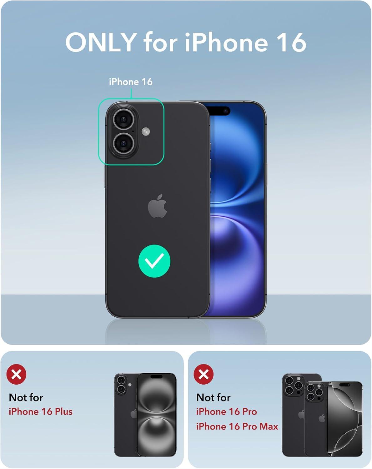 imageESR for iPhone 16 Plus Case Compatible with MilitaryGrade Protective Case Builtin Stash Stand Phone Case ScratchResistant Back Cover Classic Series Clear GreenCFrosted Pink