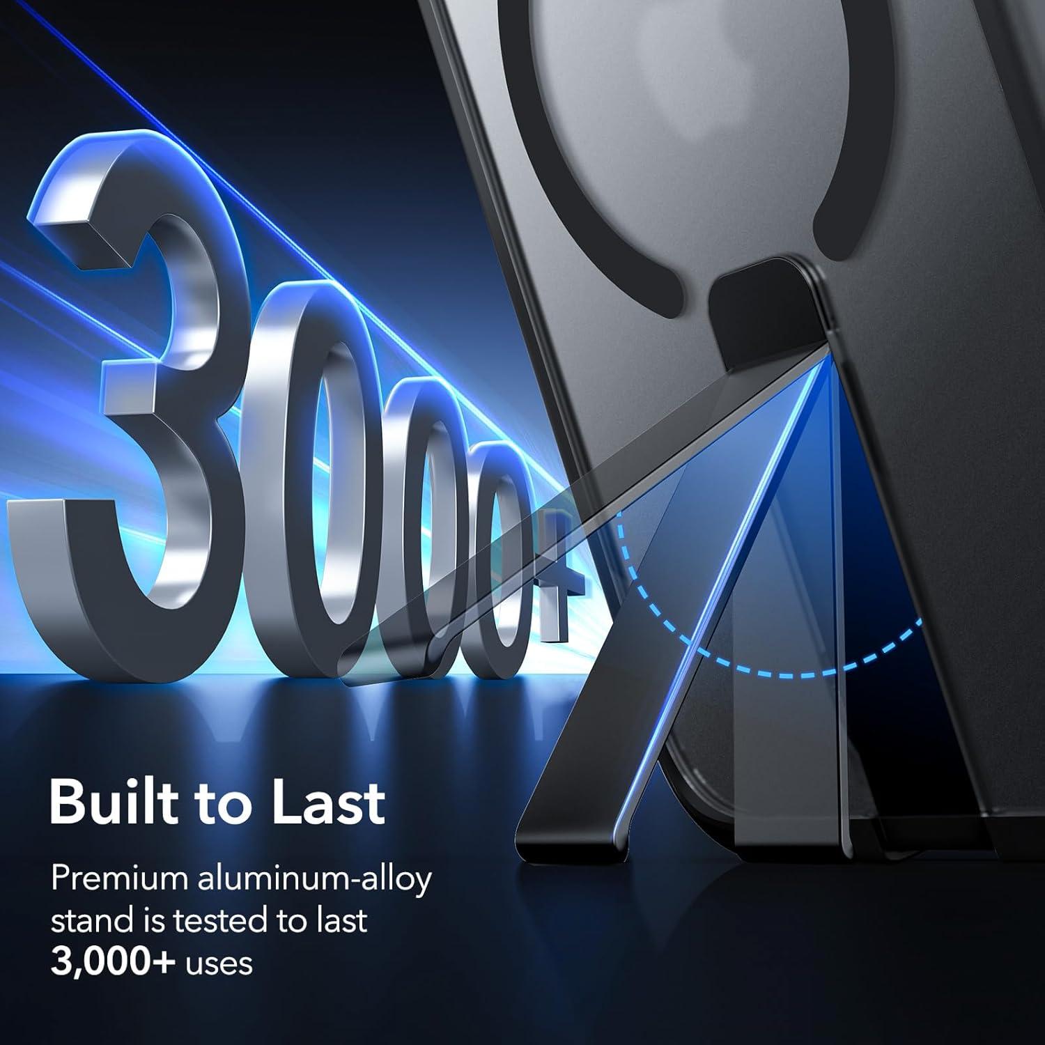 imageESR for iPhone 16 Pro Case with Stand Compatible with MagSafe Magnetic Kickstand Case for iPhone 16 Pro MilitaryGrade Protection Shockproof Case Boost Series Clear GreyMagsafe Frosted Black