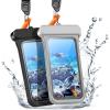 imageESR Waterproof Phone Pouch for iPhone 1314  15 Underwater Touch Sensitivity IPX8 Floating Waterproof Cellphone Case with Lanyard Dry Bag for Snorkeling BlackBlack  Titanium