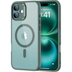 ESR Classic Hybrid Case Clear Green for Phone 16 Plus | Compatible with MagSafe, Shockof Military-Grade tection, Magnetic Phone Case, HaloLock