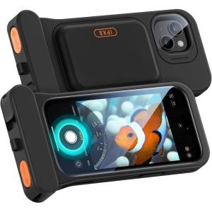 ESR Waterproof Phone Pouch for iPhone 13/14 / 15, Underwater Touch Sensitivity, IPX8 Floating Waterproof Cellphone Case with Lanyard, Dry Bag for Snorkeling, Black(Black & Black)