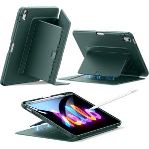 ESR for iPad Air 11 Inch Case M3/M2 (2025/2024), iPad Air 5th/4th Gen (2022/2020), Vertical Stand Cover, Multi Stand Angles, Ultra-Stable Case with Pencil Holder, Flip Series, Purple(Green)