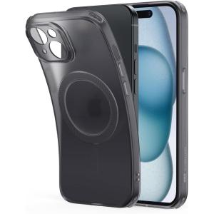 ESR for iPhone 16 Plus Case, Compatible with MagSafe, Camera Protection, Shockproof Thin Cover, Resists Yellowing and Scratches, Magnetic Phone Case for iPhone 16 Plus, Zero Series, Clear(Frosted Black-MagSafe)