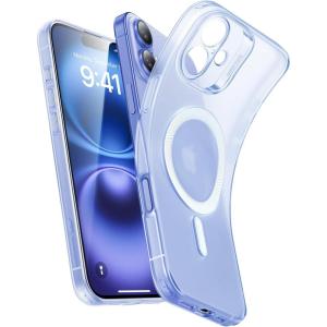 ESR for iPhone 16 Plus Case, Compatible with MagSafe, Camera Protection, Shockproof Thin Cover, Resists Yellowing and Scratches, Magnetic Phone Case for iPhone 16 Plus, Zero Series, Clear(C-Frosted Blue-B)