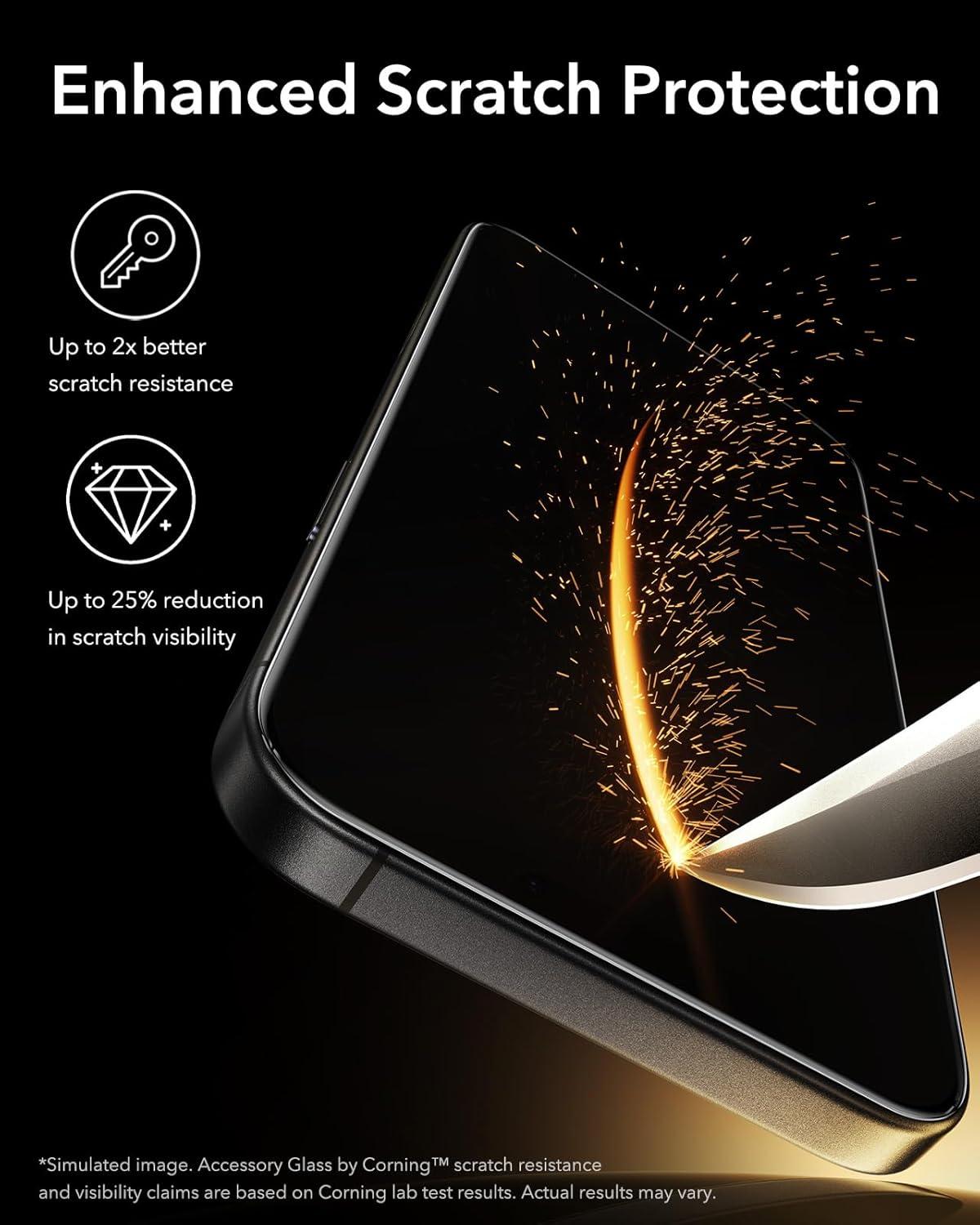 imageESR Accessory Glass by Corning 3 Pack 9H Glass for iPhone 16 Pro Max Screen Protector Military Grade Shatterproof amp Durable with UltraFit Tray3 Pack