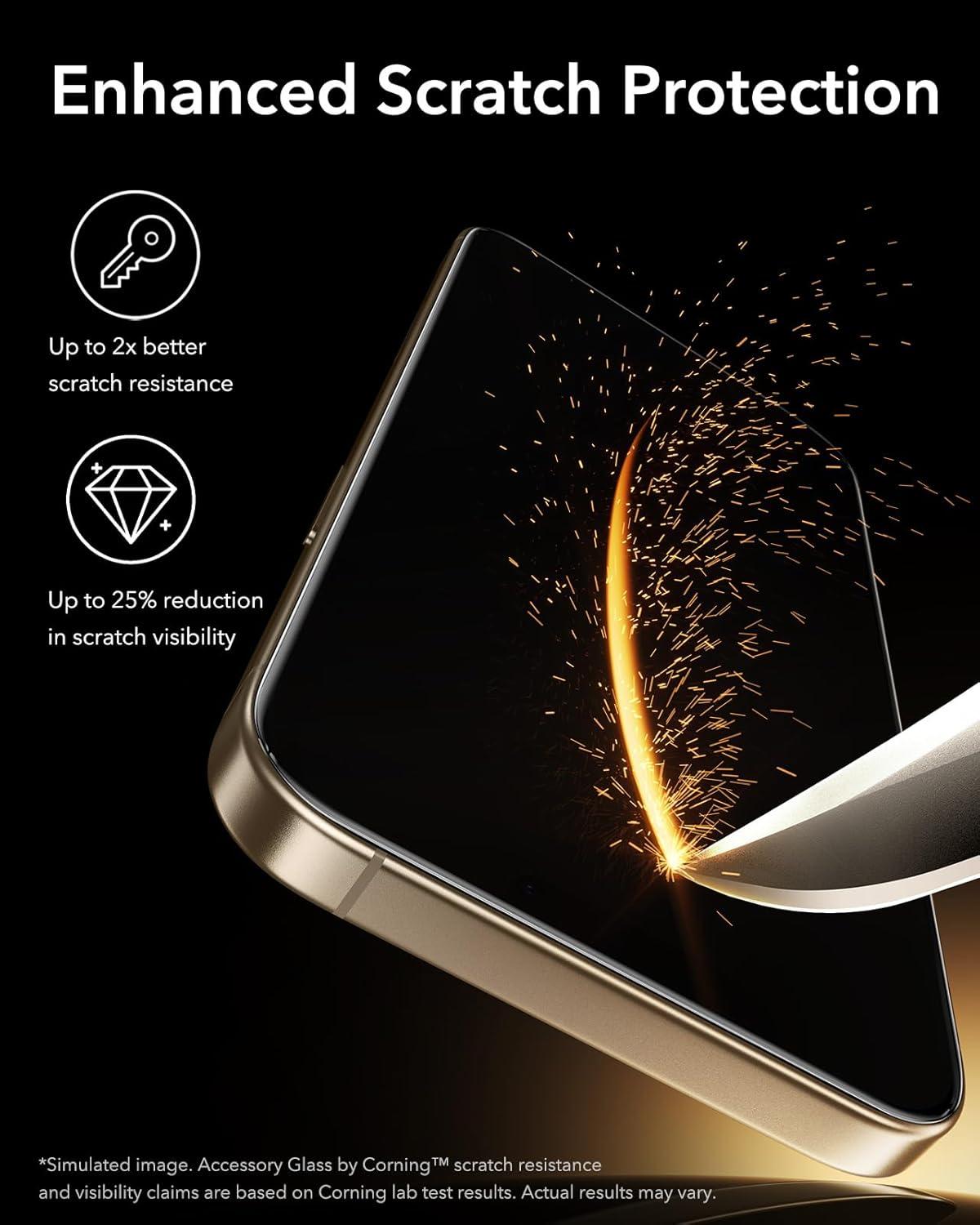 imageESR Accessory Glass by Corning 3 Pack 9H Glass for iPhone 16 Pro Max Screen Protector Military Grade Shatterproof amp Durable with UltraFit Tray3 Pack