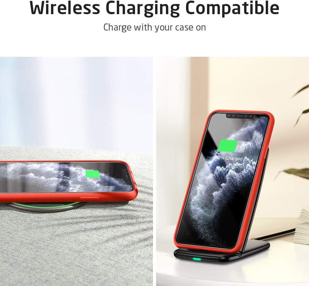 imageESR Yippee Color Soft Case for iPhone 65 Liquid Silicone Rubber Case Cover Comfortable Grip Screen amp Camera Protection VelvetySoft Lining ShockAbsorbing for iPhone 65Inch Red