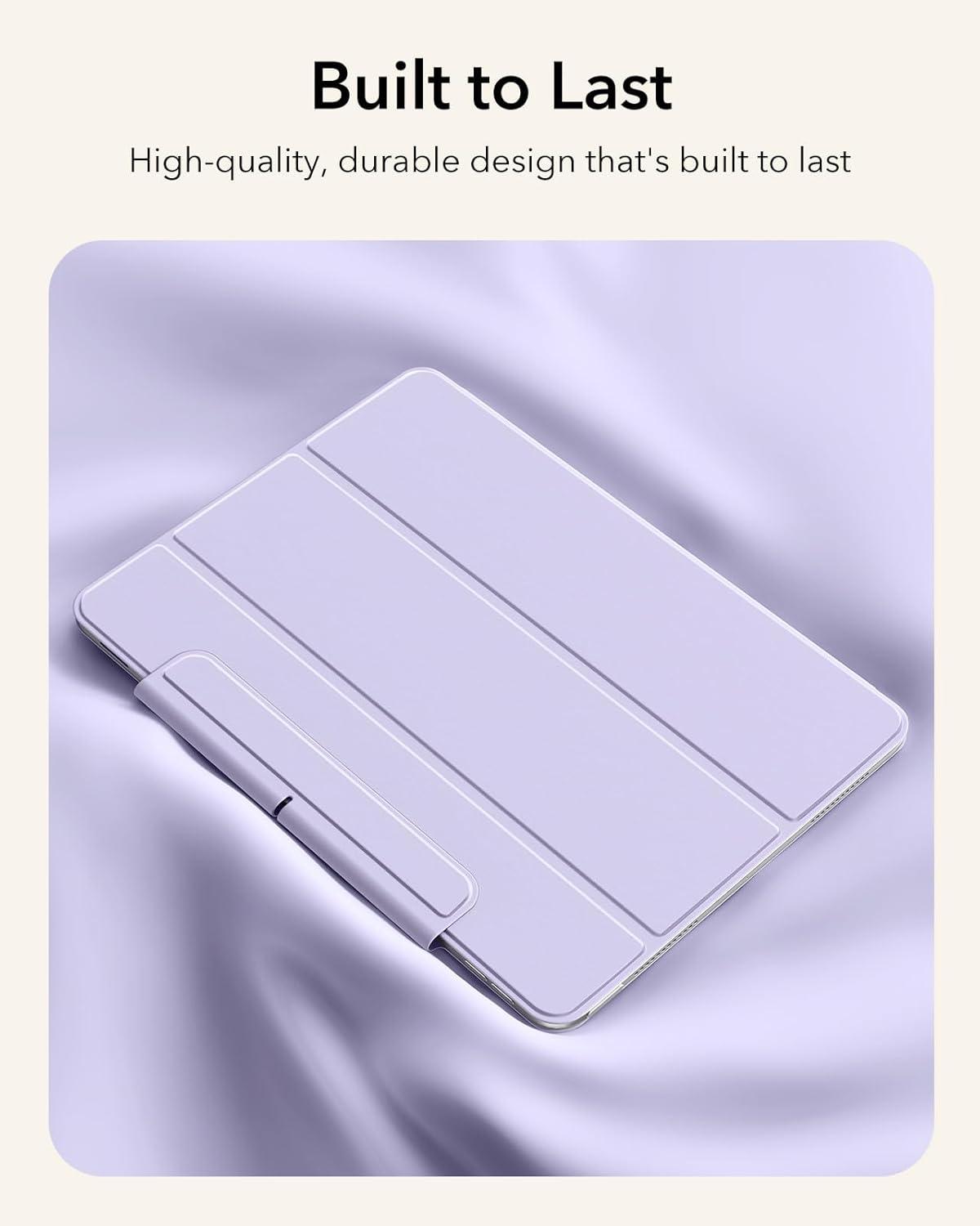 imageESR for iPad Air 13 Inch Case M3M2 20252024 iPad Pro 129 6th5th4th Gen Powerful Magnetic Attachment Slim Trifold Stand Case Supports Pencil Pro amp Pencil USBC Rebound Series BlackLight Purple